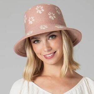 San Diego Hat Rose Wilder Wool Bucket Hat - One Size - Blush Pink - NWT